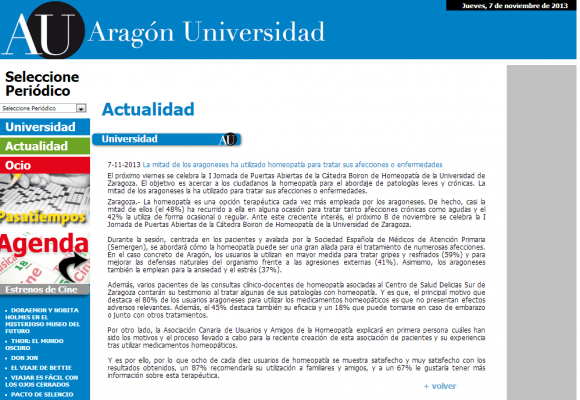 La mitad de los aragoneses ha utilizado homeopatía para tratar sus afecciones o enfermedades   Aragón Universidad