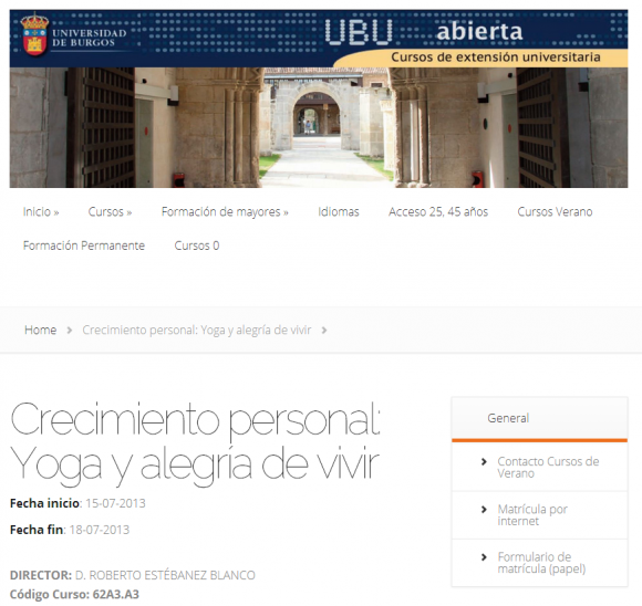 Terapias naturales y artes escénicas en la Universidad de Burgos
