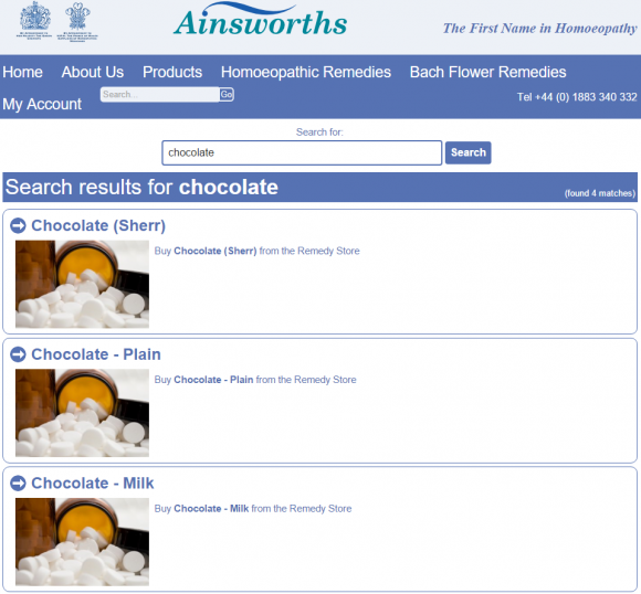 Ainsworths chocolate