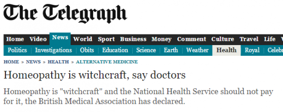Homeopathy is witchcraft  say doctors   Telegraph