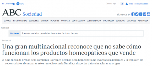 Una gran multinacional reconoce que no sabe cómo funcionan los productos homeopáticos que vende