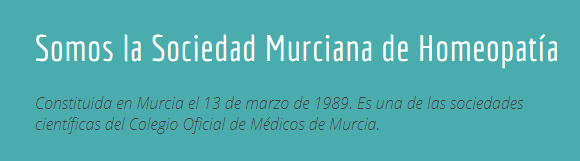 Captura de la web de la Sociedad Murciana de Homeopatía